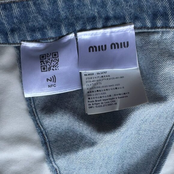 Miu Miu Denim Bra Top *barely worn* - Picture 2 of 4